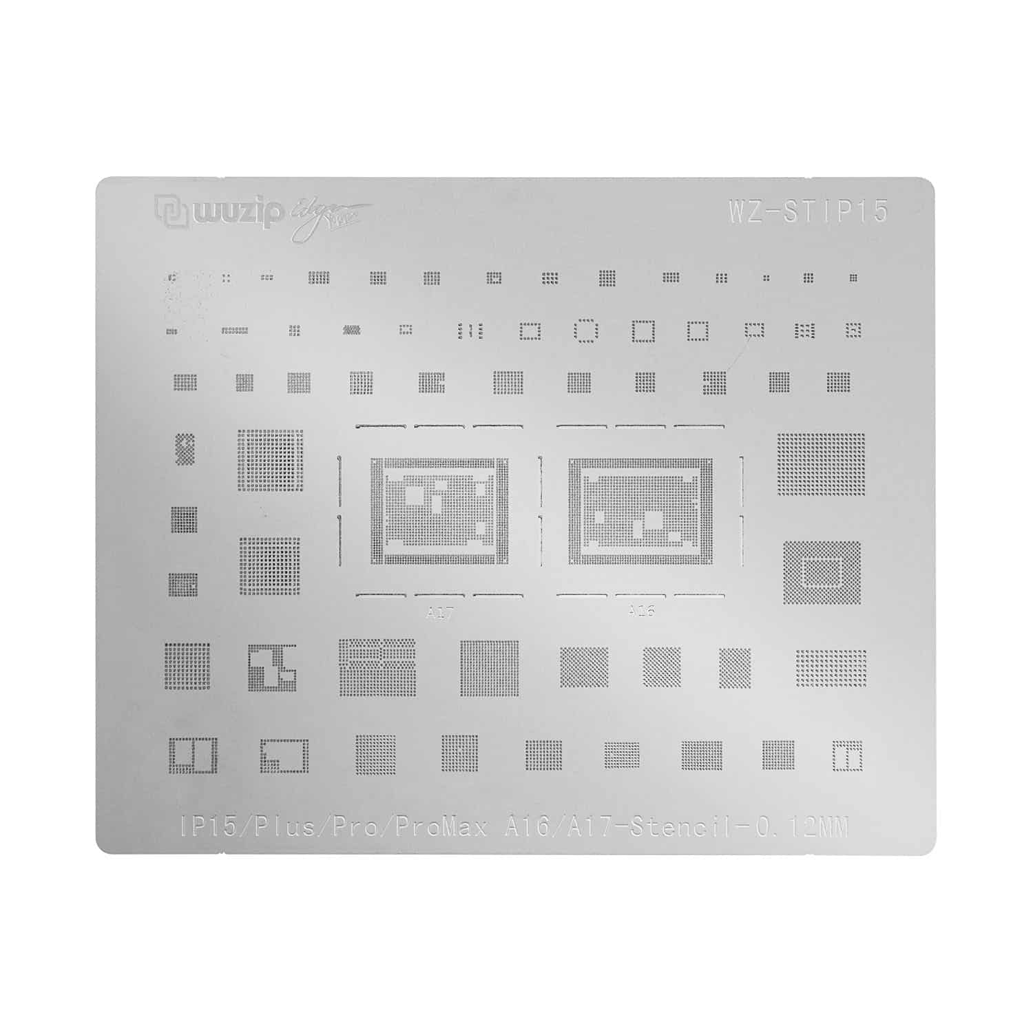 Stencil Wuzip Silver IP 15/Plus/Pro/Pro Max-A16/A17
