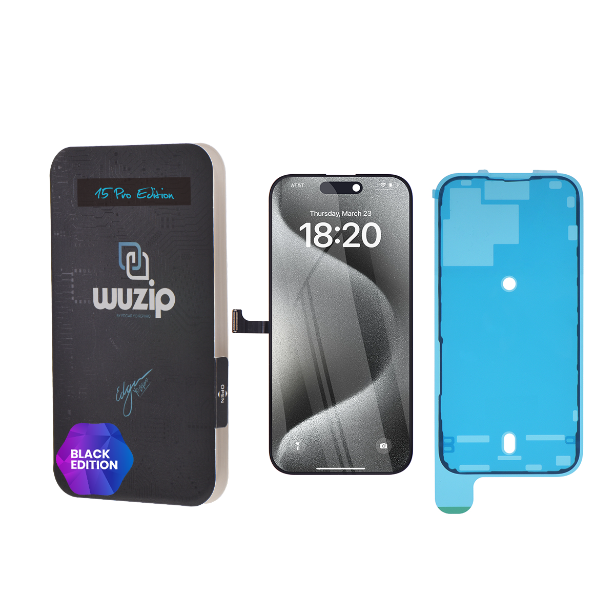 Pantalla Wuzip Black Edition para iPhone 15 Pro ( OEM - Original RFB )
