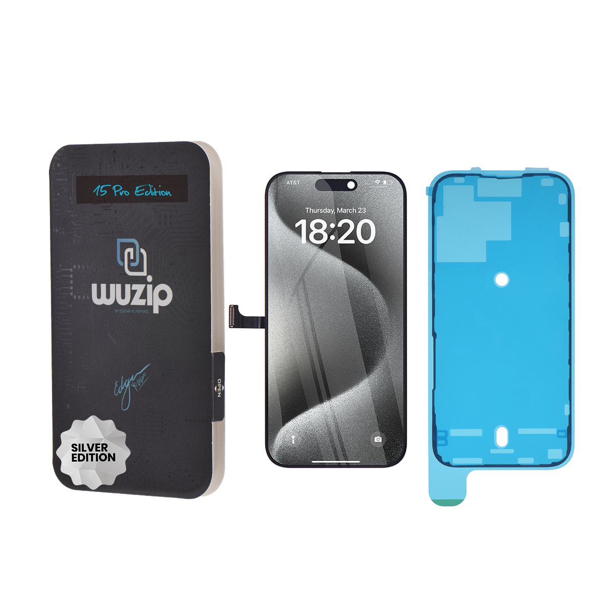 Pantalla Wuzip Silver Edition para iPhone 15 Pro (INCELL)