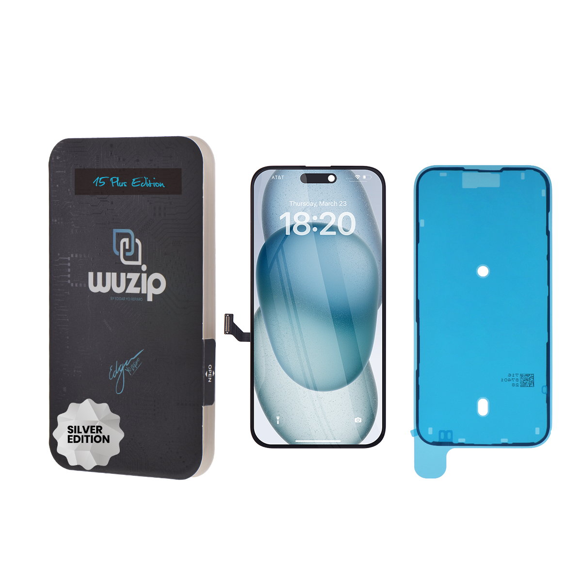Pantalla Wuzip Silver Edition para iPhone 15 Plus (INCELL)