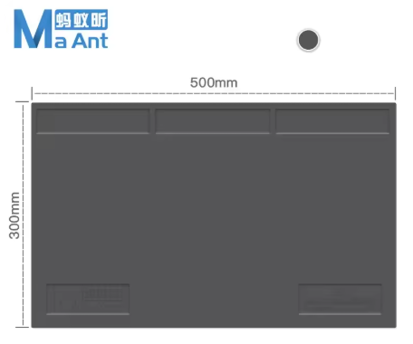 Mat Silicone pad G1 500 x 300 mm Gris