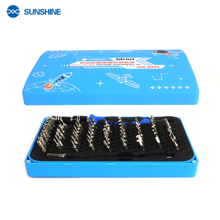 Juego de destornilladores de precisión multifuncionales SUNSHINE SS-5121 66 en 1