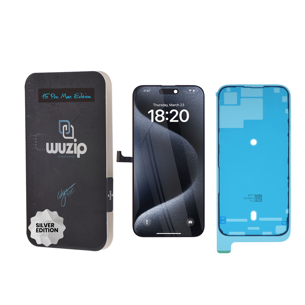 Pantalla Wuzip Silver Edition para iPhone 15 Pro Max (INCELL)