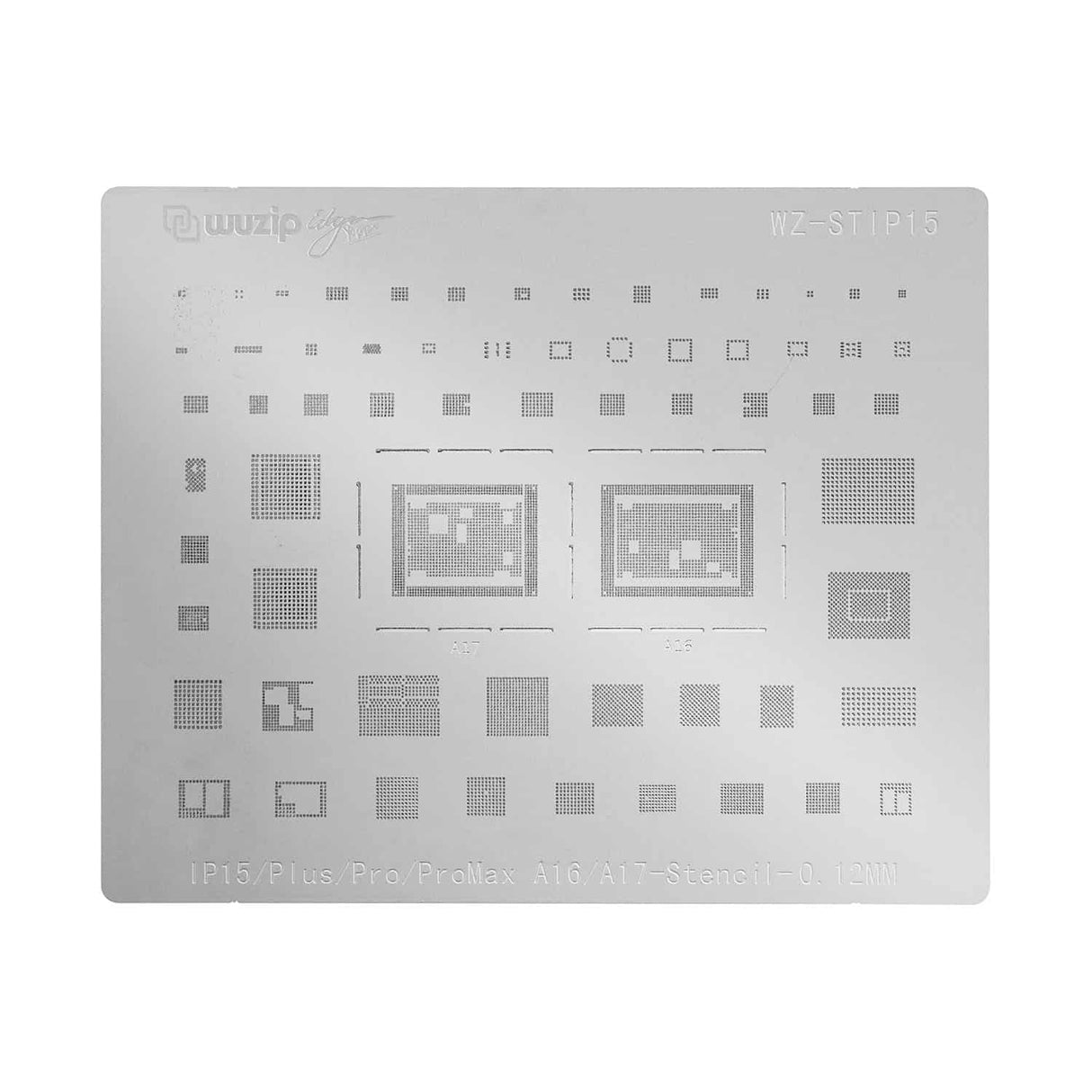 Stencil Wuzip Silver IP 15/Plus/Pro/Pro Max-A16/A17